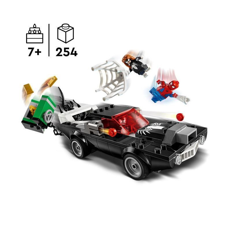 LEGO Marvel 76309 Spider-Man vs. Venom Racer - Building Toy for Ages 7