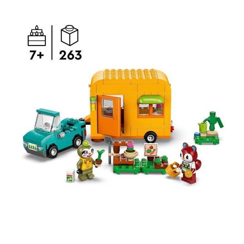LEGO Animal Crossing 77054 Racine's Caravan and Gardening Stand - Car