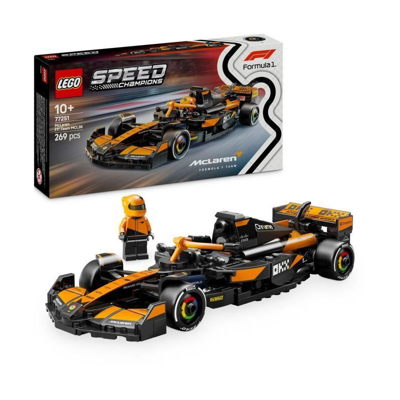 LEGO Speed Champions 77251 McLaren Team MCL38 F1 Car - 10 Years Old Bu