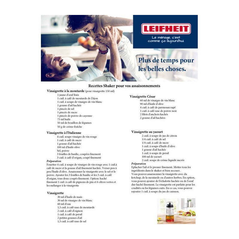 LEIFHEIT Seasoning Shaker 3195 Leifheit graduated dressing shaker 300