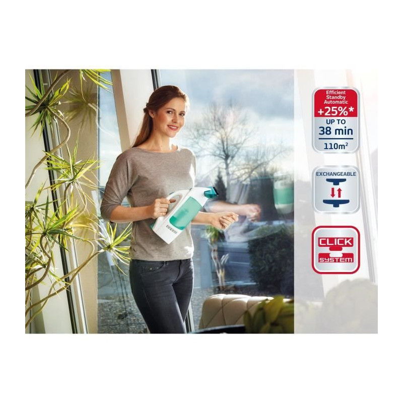 LEIFHEIT 51001 Dry & Clean window cleaner vacuum kit - Built-in handle
