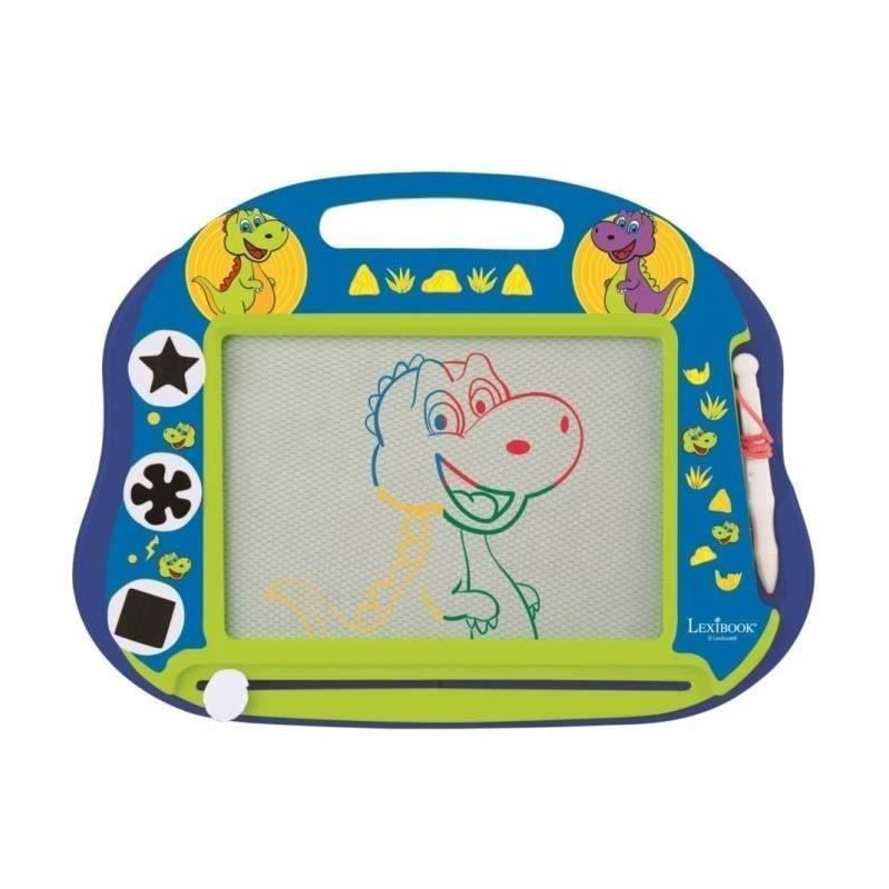 Magnetic Slate for Kids - LEXIBOOK - Dinosaur - Multicolored - Erasabl