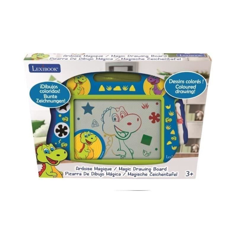 Magnetic Slate for Kids - LEXIBOOK - Dinosaur - Multicolored - Erasabl