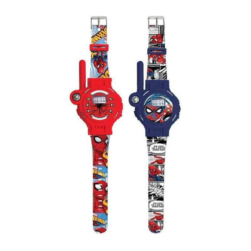 2 in 1 Walkie-Talkie SpiderMan 200m Watch - LEXIBOOK - Red - For Child