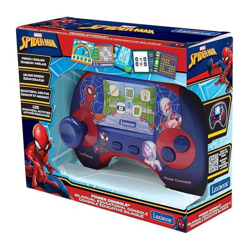 LEXIBOOK - French/English bilingual educational console - Spiderman, 2