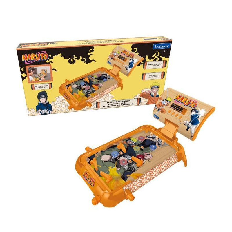 Naruto electronic table pinball machine with sounds, lights and on-scr