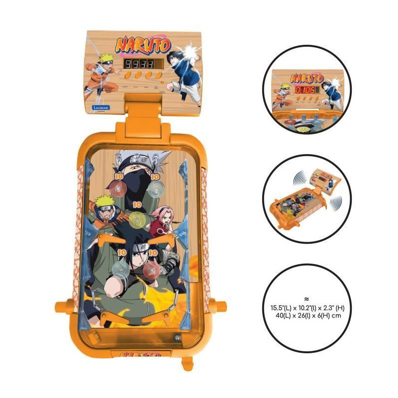 Naruto electronic table pinball machine with sounds, lights and on-scr