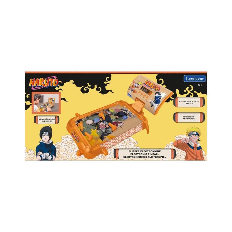 Naruto electronic table pinball machine with sounds, lights and on-scr