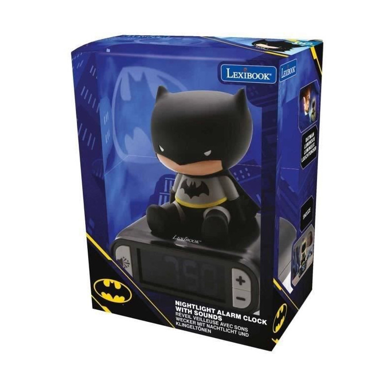 BATMAN - Digital alarm clock with 3D night light and sound effects - L