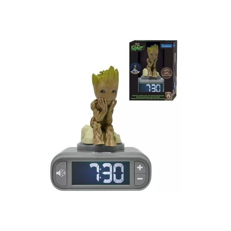 Guardians of the Galaxy Groot Digital Alarm Clock with Night Light and