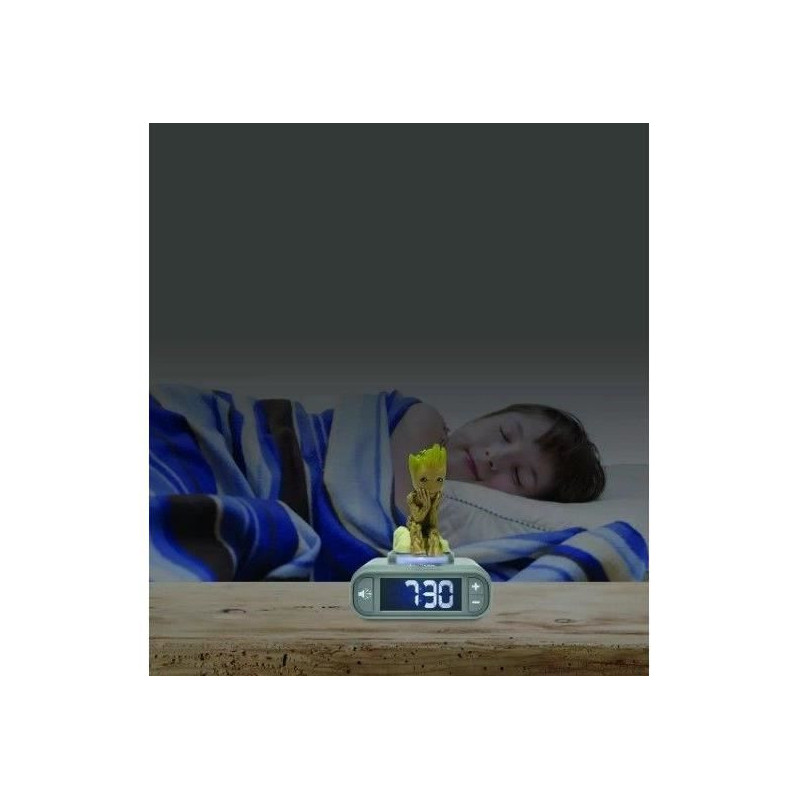 Guardians of the Galaxy Groot Digital Alarm Clock with Night Light and