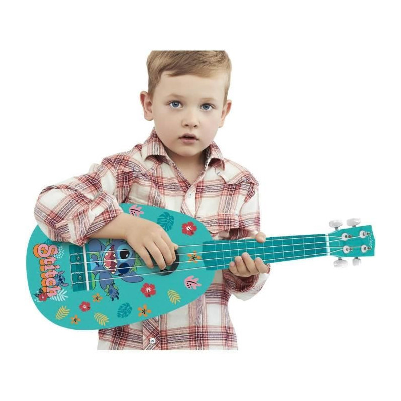 Stitch Ukulele, Approx. 53cm, Wood, 6 Nylon Strings, Guide Provided, L