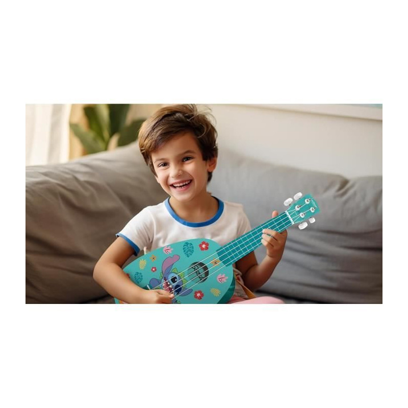 Stitch Ukulele, Approx. 53cm, Wood, 6 Nylon Strings, Guide Provided, L