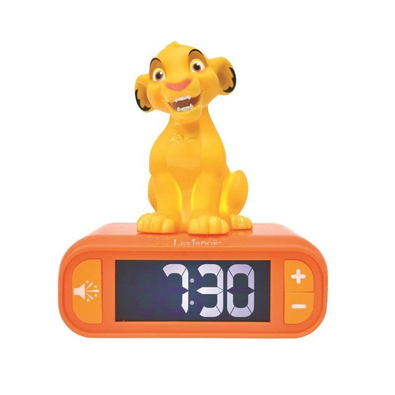 Simba digital alarm clock with night light and sound effects