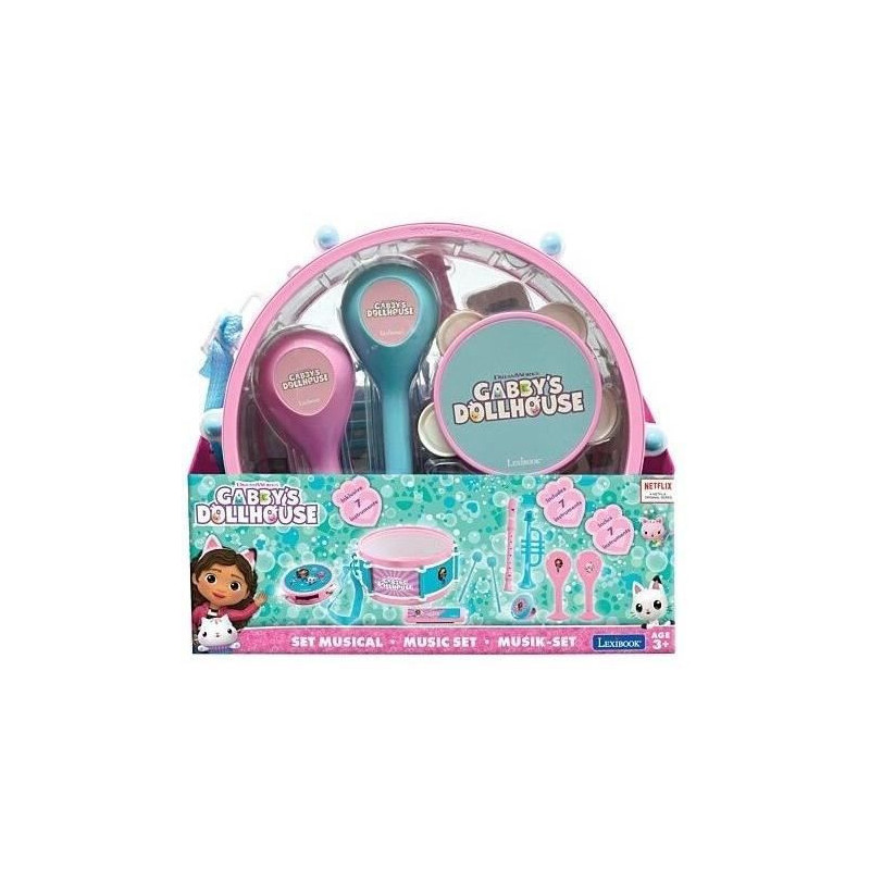 Lexibook - Gabby and the Magic House Musical Set - 7 instruments - Sto