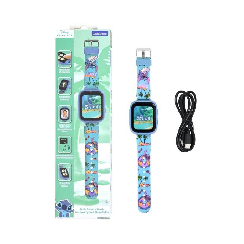 Stitch Color Screen Watch with Camera and 8GB Memory Card