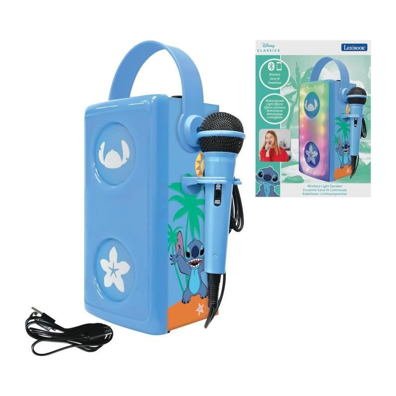 Powerful Stitch Light-Up Bluetooth Speaker with Mic