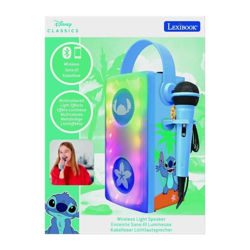 Powerful Stitch Light-Up Bluetooth Speaker with Mic