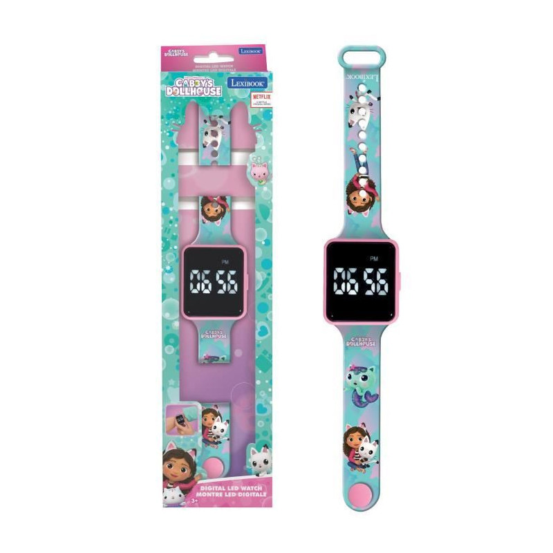 Lexibook - Gabby and the Magic House - Connected LED watch - Adjustabl