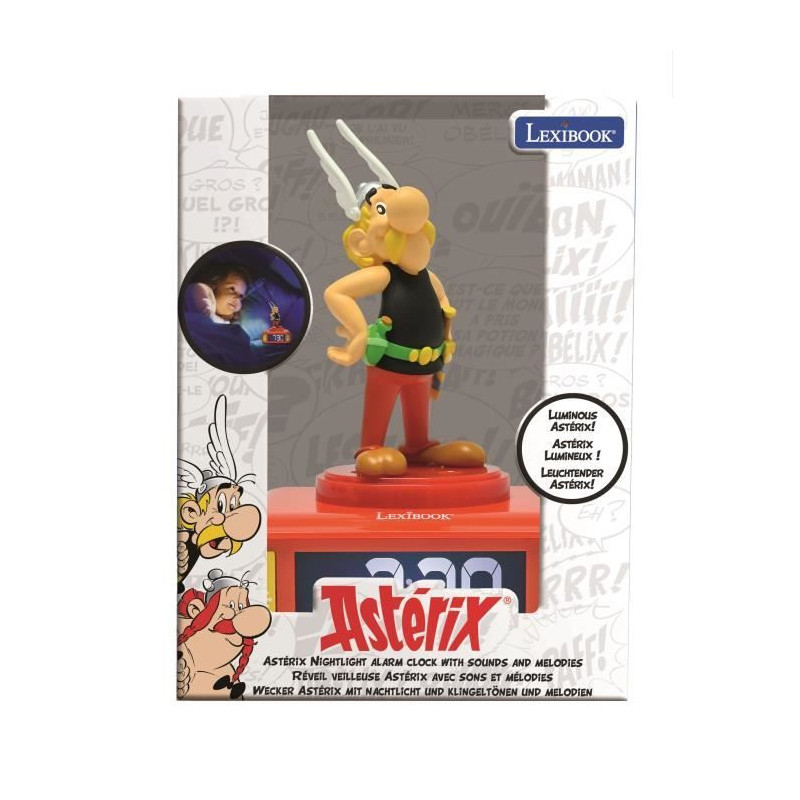 LEXIBOOK digital night light alarm clock - Asterix - 3D light and soun