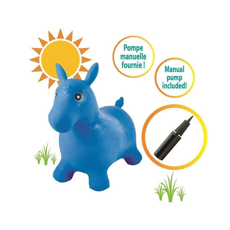 LEXIBOOK - Inflatable Jumping Horse Blue - Mixed - From 3 years