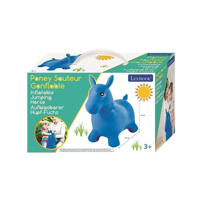LEXIBOOK - Inflatable Jumping Horse Blue - Mixed - From 3 years
