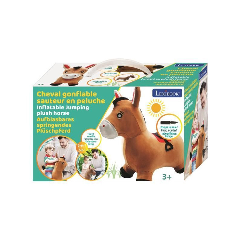 LEXIBOOK Inflatable Jumping Pony Plush