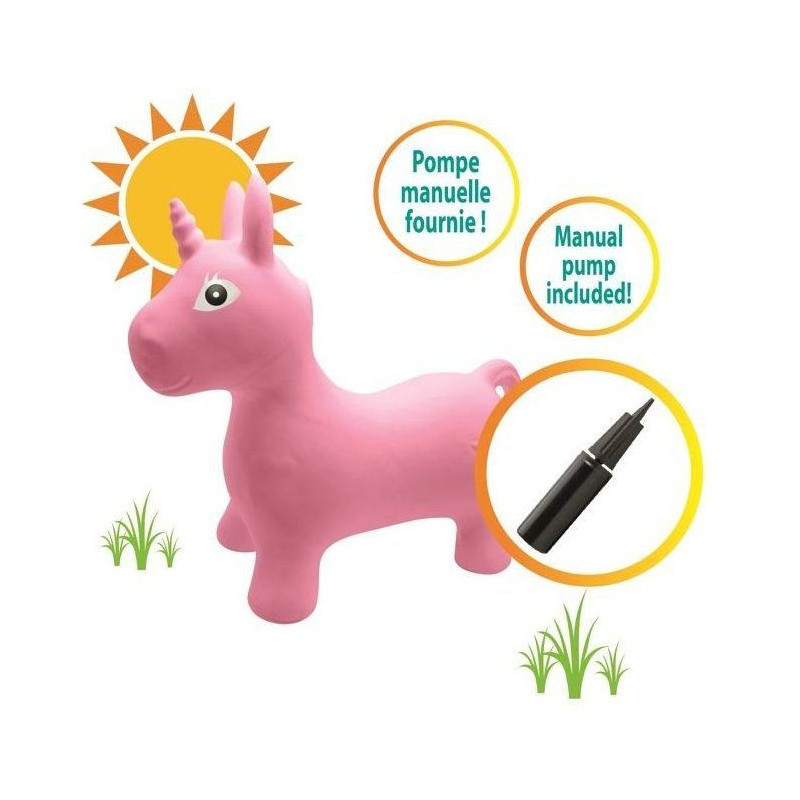 LEXIBOOK Unicorn Inflatable Jumping Plush Toy