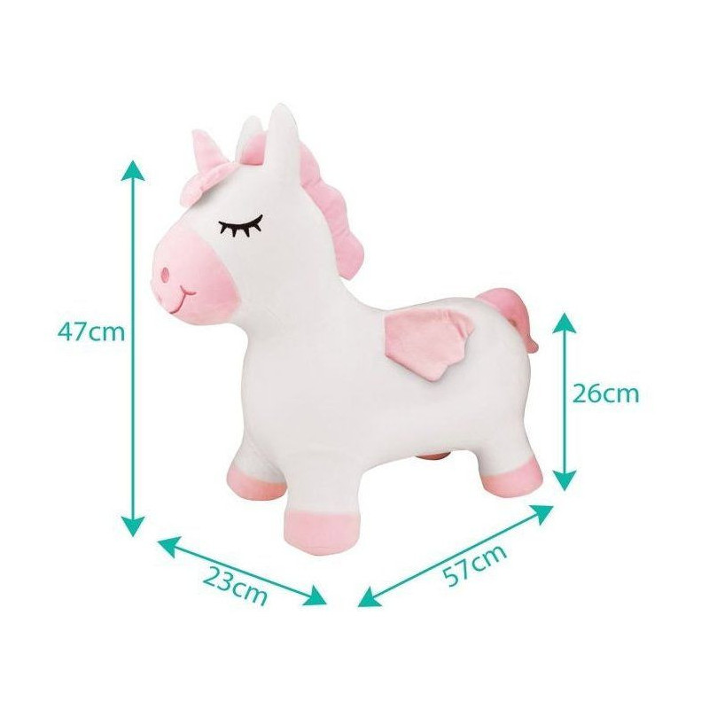 LEXIBOOK Unicorn Inflatable Jumping Plush Toy
