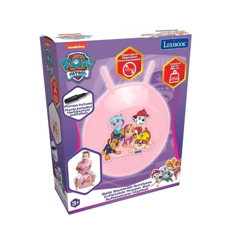 Paw Patrol Pink Inflatable Jumping Ball 45cm