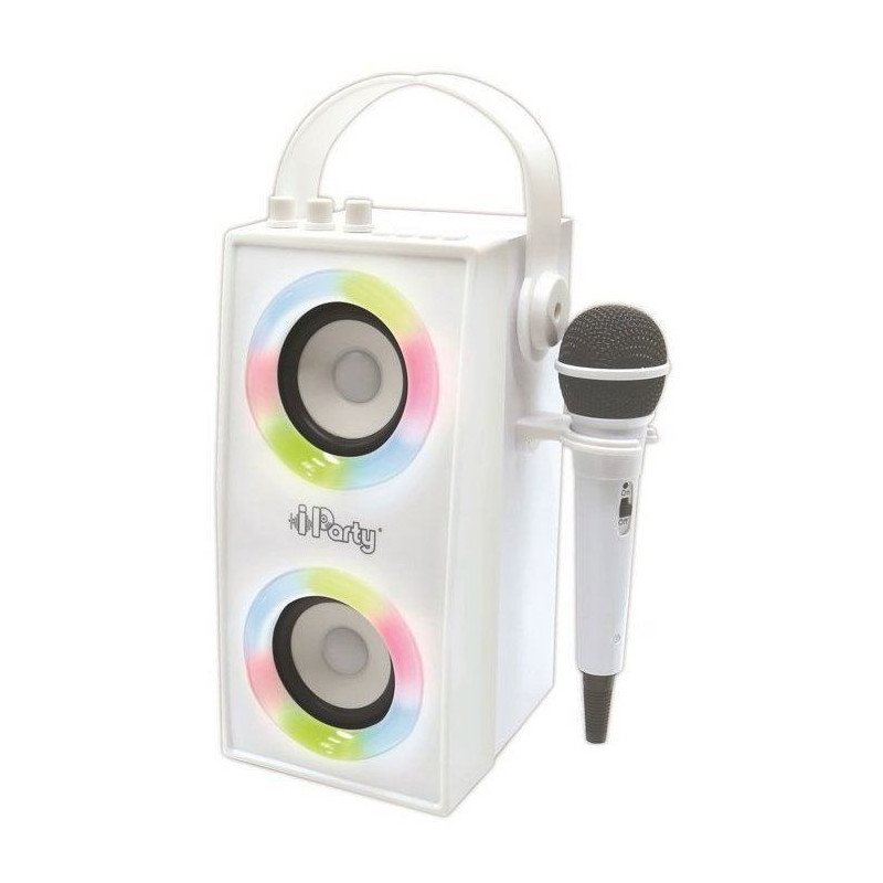 Trendy portable Bluetooth speaker with microphone and light effects iP