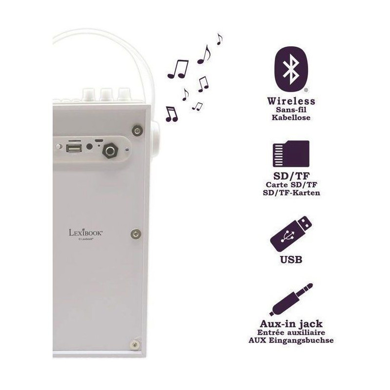 Trendy portable Bluetooth speaker with microphone and light effects iP