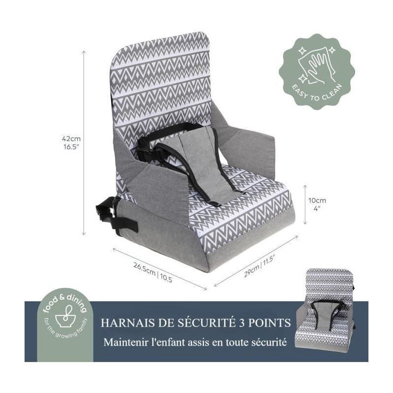 Booster seat for children - DREAMBABY - ON-THE-GO - Portable with stor