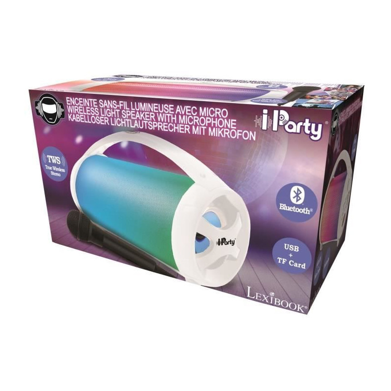 FLASHBOOM Fully illuminated portable Bluetooth speaker with detachable