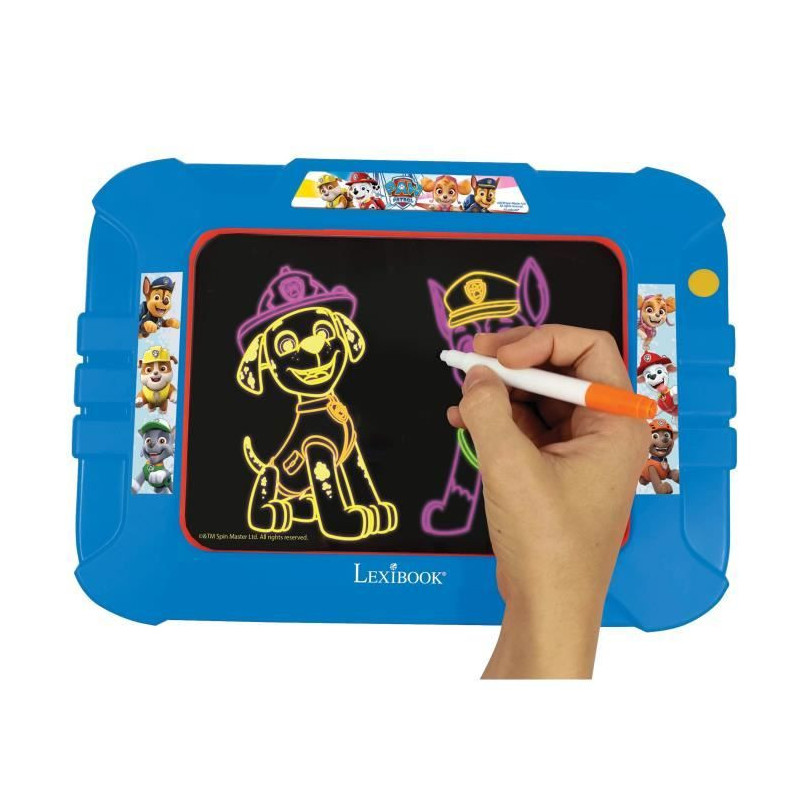 PAT 'PATROUILLE Slate to draw neon light with markers and color models