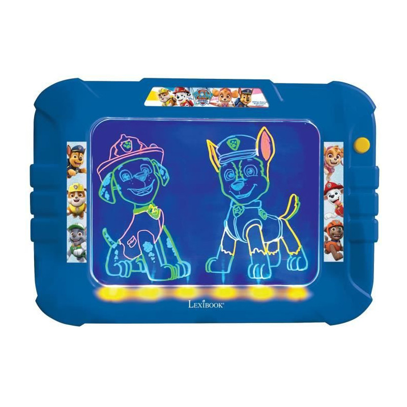 PAT 'PATROUILLE Slate to draw neon light with markers and color models