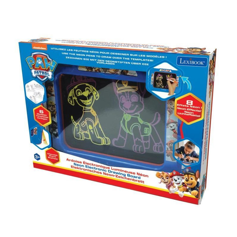 PAT 'PATROUILLE Slate to draw neon light with markers and color models