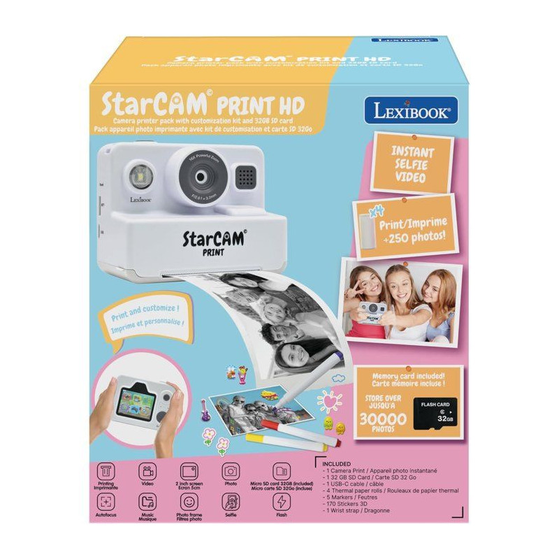 Instant camera with SD card