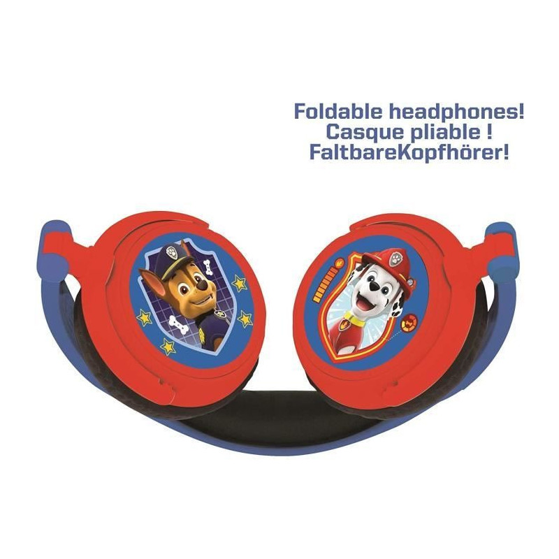 PAT 'PATROUILLE Headphones Foldable wired stereo headphones for childr