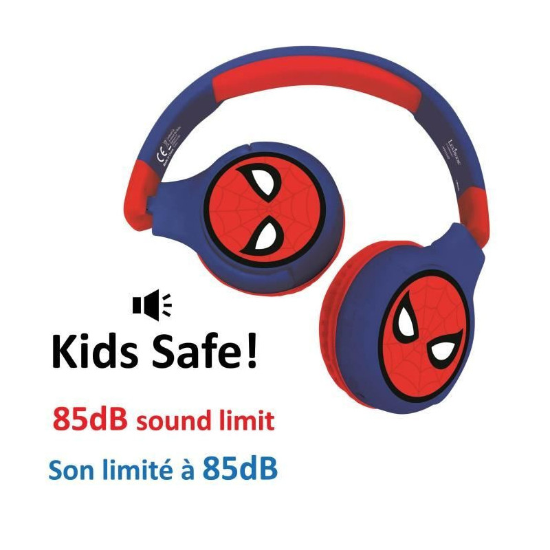 SPIDER-MAN Comfortable foldable 2-in-1 bluetooth and wired headphones