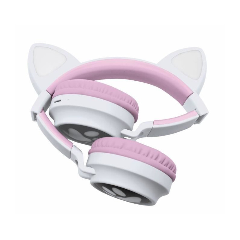 2-in-1 headset with cat ears to listen to your wireless music in Bluet