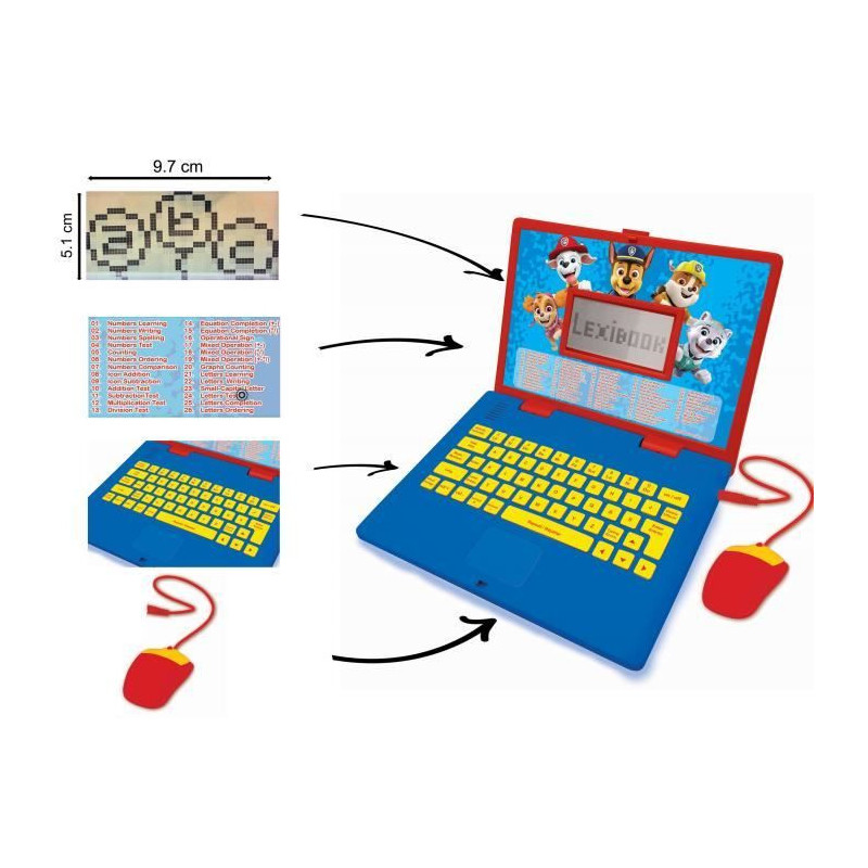 PAT 'PATROUILLE Bilingual educational computer (FR / EN) child LEXIBOO
