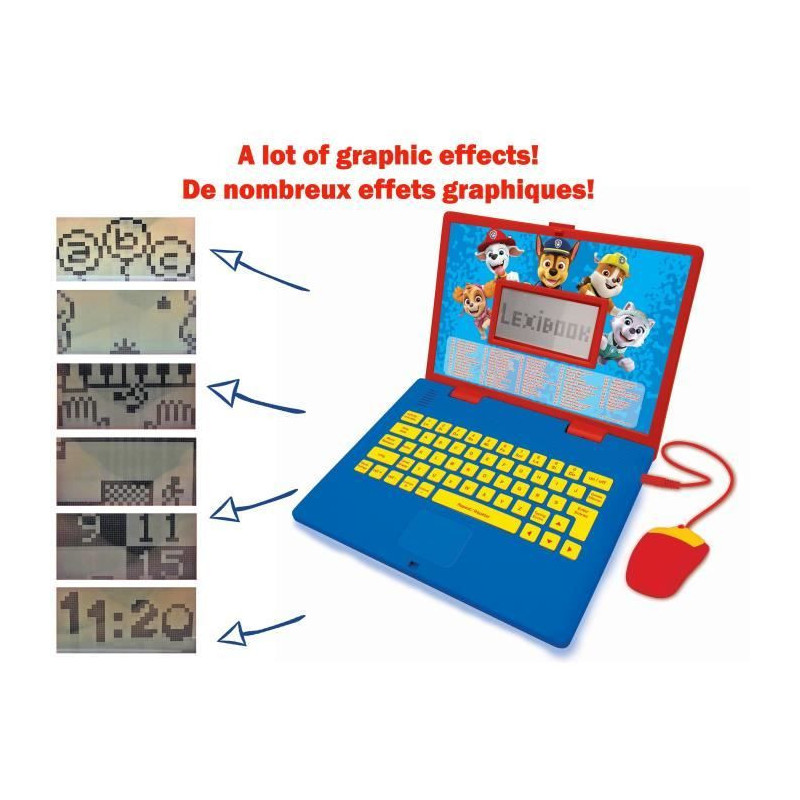 PAT 'PATROUILLE Bilingual educational computer (FR / EN) child LEXIBOO