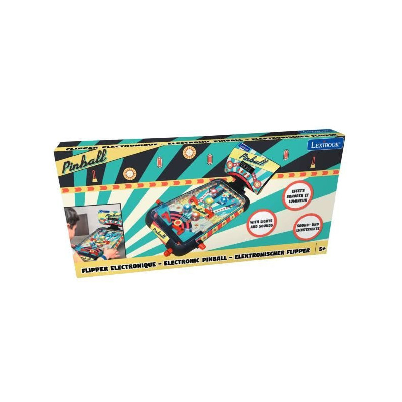 Electronic pinball machine with light and sound effects