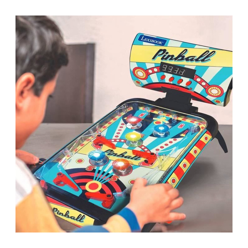Electronic pinball machine with light and sound effects