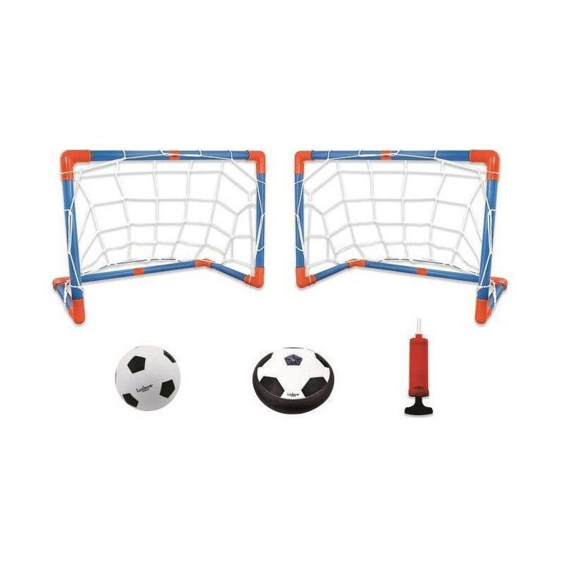 AeroFoot - Luminous foam hovercraft football disc with 2 goal cages, 1