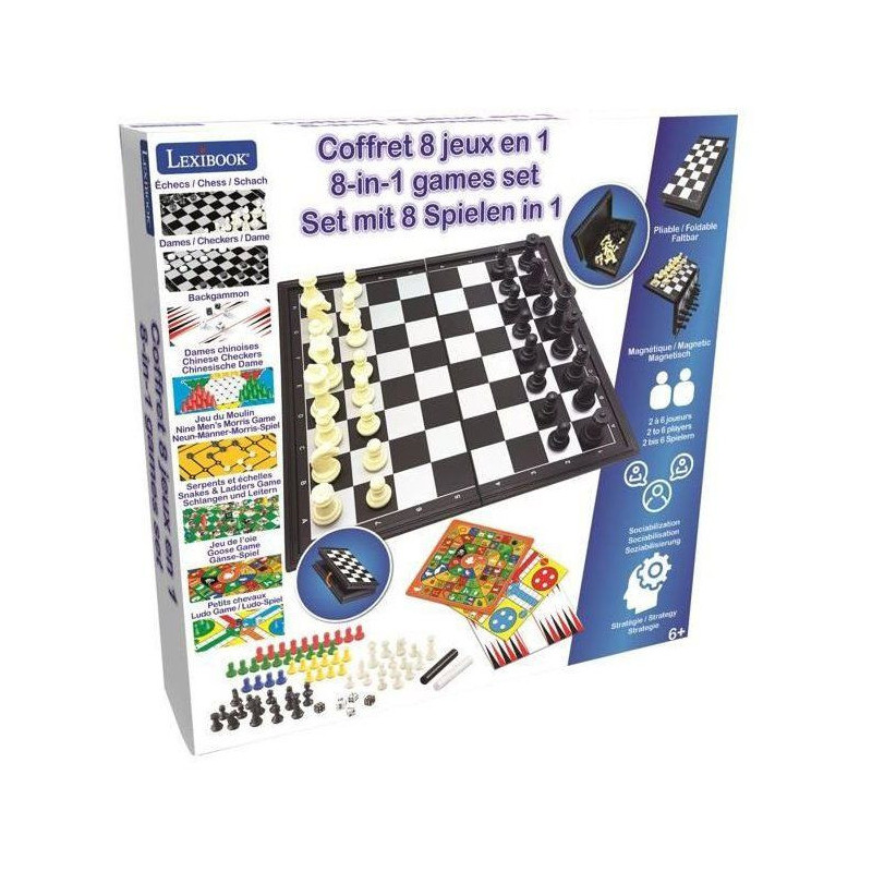 Magnetic board game - 8 games in 1 box