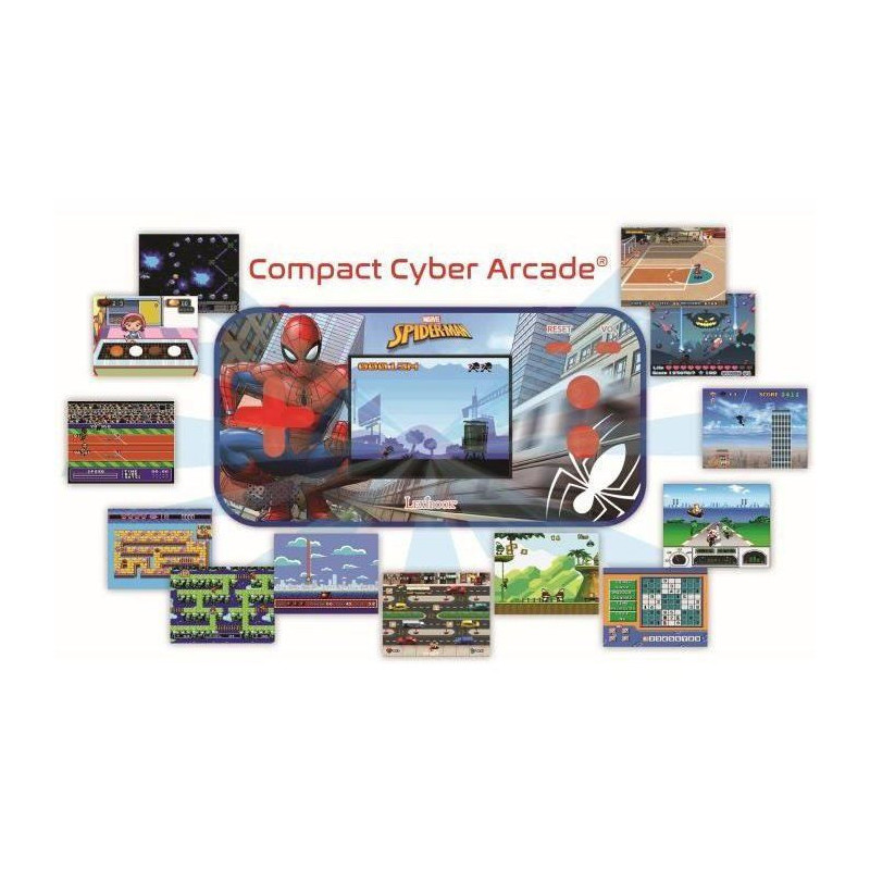 SPIDER-MAN Compact Cyber Arcade Kids Portable Game Console LEXIBOOK -