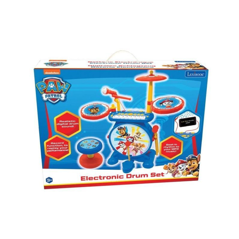 PAT PATROUILLE - Complete 3 in 1 Electronic Luminous Drum Kit - Keyboa
