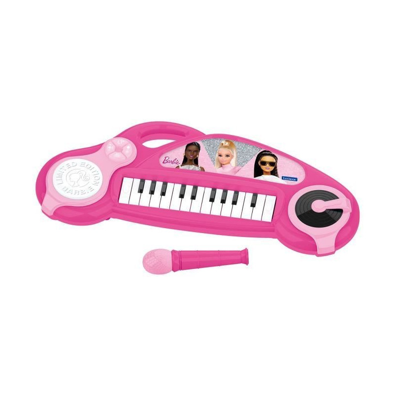 Barbie children's electronic piano with light effects and microphone